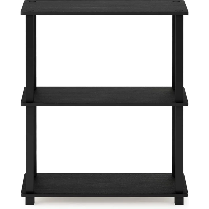 Furinno kompaktes Mehrzweck-Regal mit 3 Ebenen, holz, Americano/Schwarz, 29. 46x59. 94x75. 18 cm – Bild 6