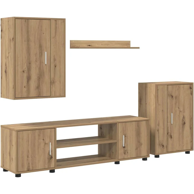 vidaXL TV-Schrankset 140 x 40 x 33 cm Artisan-Eiche 3397903 – Bild 2