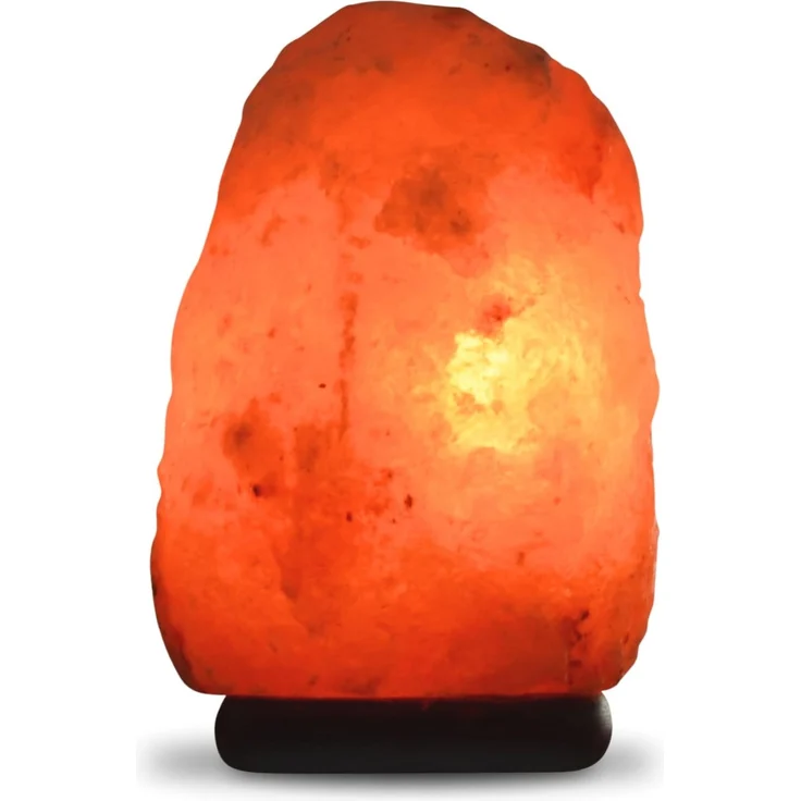Zen'light - Salzkristalllampe von 4 bis 6 kg - 100% authentischem Himalaya aus Salt Range Pakistan -Salzkristall - handgeschnitzt - Holzbasis - Qualität natürliches Material