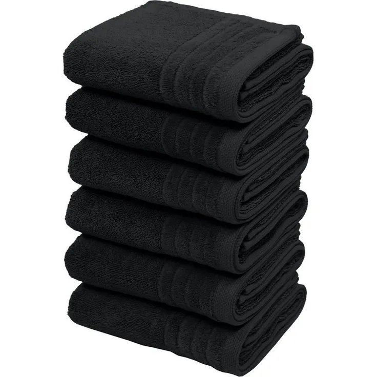 OTTO home Handtücher Sanremo Premium, Premium Handtücher, 600 gr/m², 50x100cm, Frottier (Set, 6-St), mit Bordüre, flauschig & weich, dicke Qualität, 5 Jahre Garantie
