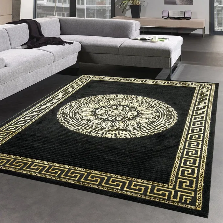 Carpetia Designteppich Modernes Glanzfaser-Design, rechteckig, Höhe: 12 mm, pflegeleicht, strapazierfähig, mit Glanzfasern