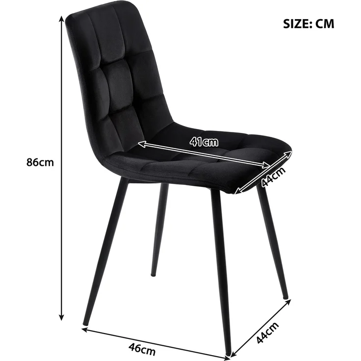 Merax Essgruppe (5-tlg), Esstisch mit 4 Stühlen Set, Moderner Küchentisch Set , 140×80cm Küchentisch mit Schwarz Metallbeinen, MDF Tischplatte in Grau, Schwarz Samt Esszimmerstühle – Bild 4