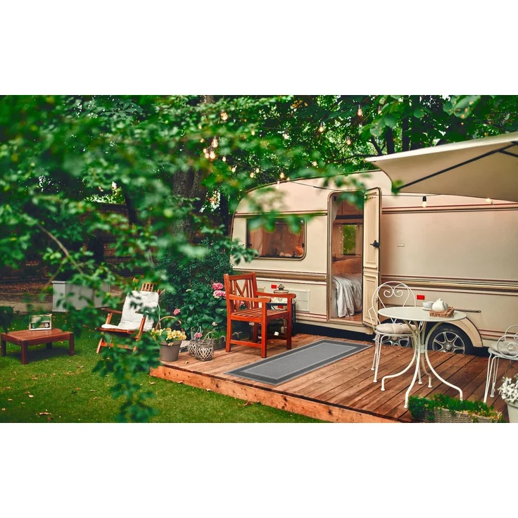 Andiamo Outdoorteppich Arizona anthrazit, 67 x 140 cm – Bild 5