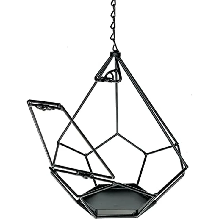 DanDiBo Blumenampel Innen Metall Wand Hängepflanzen 64 cm 96075 S mit Tür 6 Ecken Pflanzenhänger Blumenhänger Topfhänger Blumen Blumentopfhänger Hängetopf – Bild 6