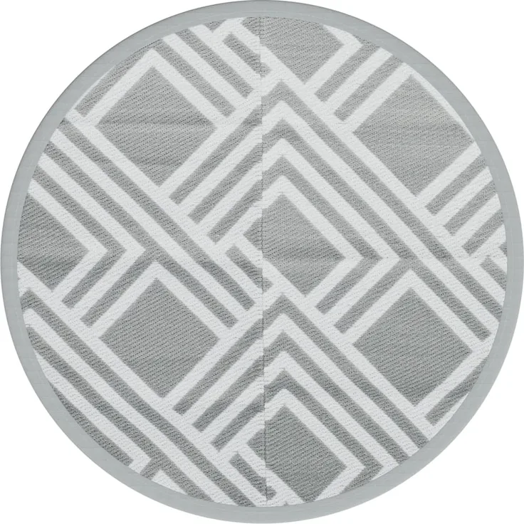 vidaXL Outdoor-Teppich ARAKIL Grau Ø160 cm PP 368569