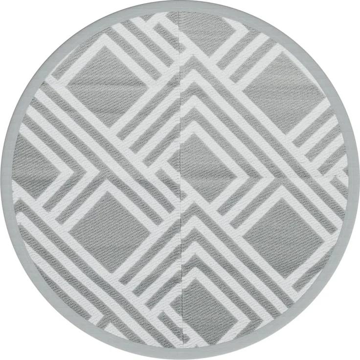 vidaXL Outdoor-Teppich ARAKIL Grau Ø160 cm PP 368569 – Bild 1