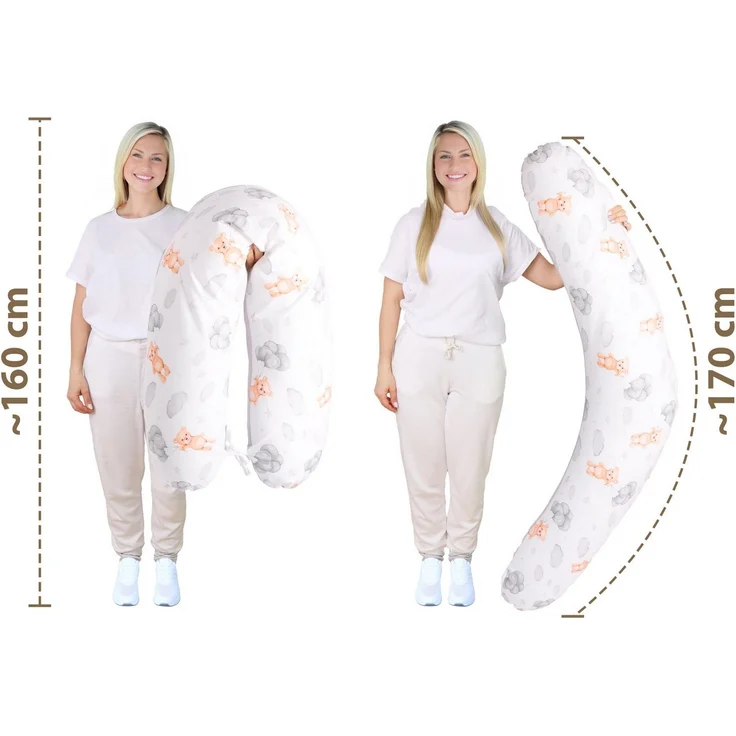 Amilian Stillkissen XXL - Seitenschläferkissen - Schwangerschaftskissen - Lagerungskissen, Pregnancy Pillow - Stillkissen 170 cm - Body Pillow - Schlafkissen Seitenschläfer, Seitenschläferkissen Schwangerschaft - Kissen – Bild 2