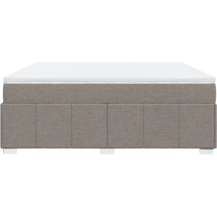 vidaXL Boxspringbett mit Matratze Taupe 200x200 cm Stoff 3285502 – Bild 9