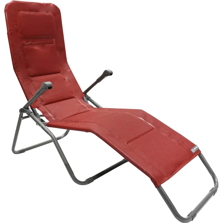 HOMECALL Gartenliege Sonnenliege AluLiege Liegestuhl Strandliege Liegen, klappbar, Polsterung aus Textilene mit Quick Dry Foam in Anthrazit, bis 150KG