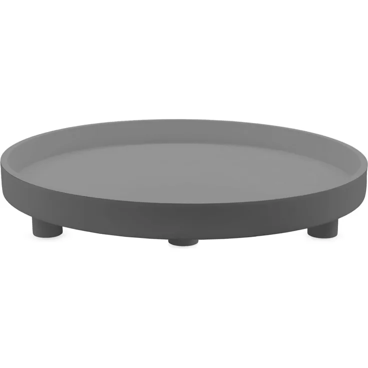 Spetebo Tablett XL Dekotablett rund auf Füßen 38 x 6 cm, MDF, (Anzahl, 1-tlg, Stück), mit Rand