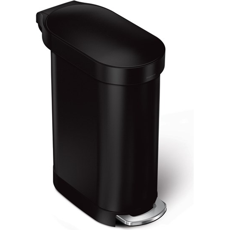 Simplehuman 45L schlanker Pedalbehälter, schwarz