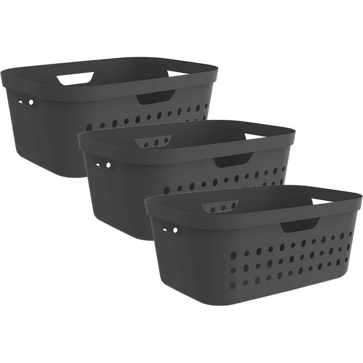 ROTHO Wäschekorb (Wäschekorbset, 3er-Set) – Bild 1
