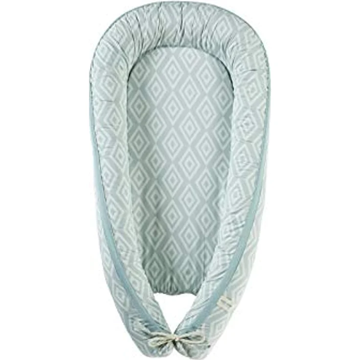 Bio Babynest Nestchen 100% Bio-Baumwolle (kbA), Kapok und Naturkautschuk, Maße 105x55 cm, Mint – Bild 4