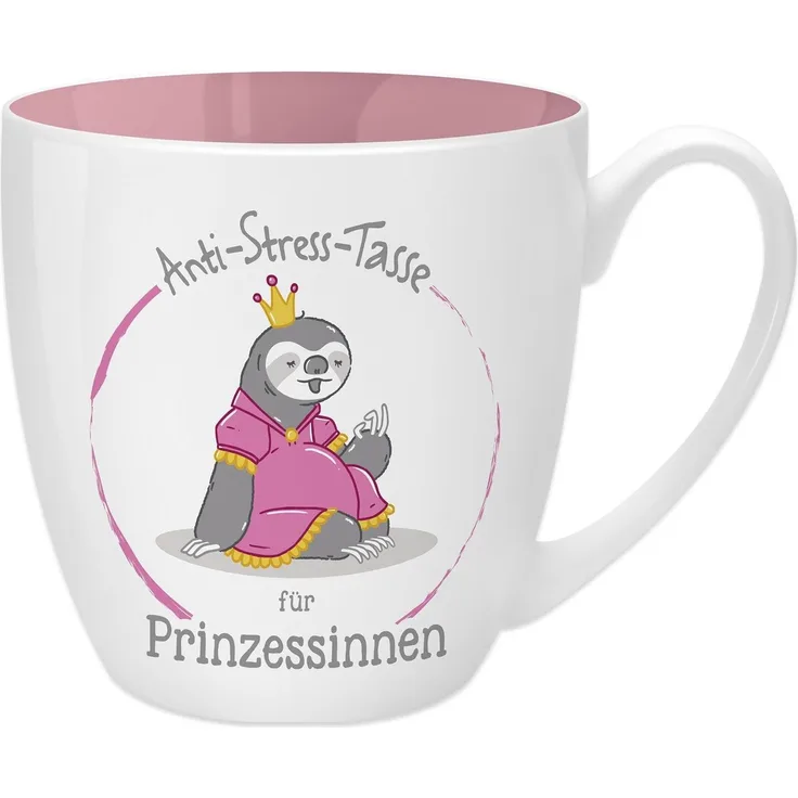 GRUSS & CO Anti-Stress-Tasse Motiv "Prinzessin" | Tasse mit Spruch, 45 cl, New Bone China | Geschenk für Sie | 45519