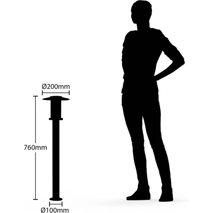 Lindby Außen-Stehlampe Gregory, LED 7 W gesamt, warmweiß – Bild 3