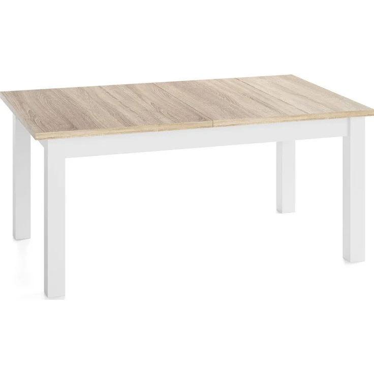 WFL GROUP Esstisch Lindberg ausziehbar verlängerbar rechteckig mit weißen Holzbeinen (MADE IN EU, XXL Groß– 120/140/150/160/200 cm ausziehbar auf 160/180/190/240/300 cm), platzsparender Tisch in Holzoptik für Küche, Esszimmer oder Wohnzimmer – Bild 1