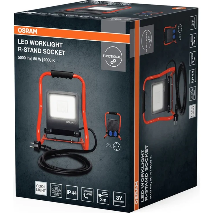Osram LED Baustrahler Worklight 50 W kaltweiß Dunkelgrau – Bild 4