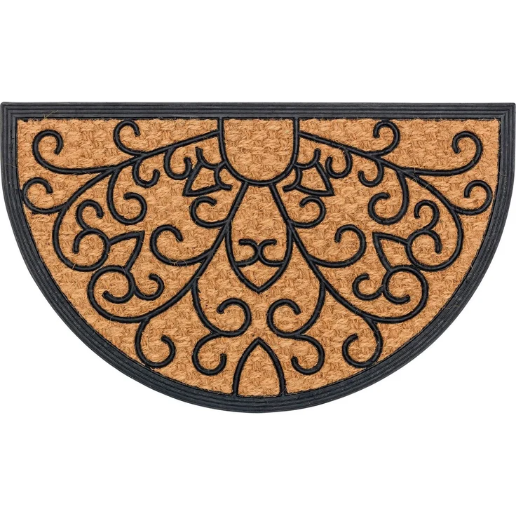 ASTRA Fußmatte Coco Deluxe Light, halbrund, Höhe: 8 mm, Türmatte, Kokos, rutschfest, schmutzabweisend, In und Outdoor – Bild 5