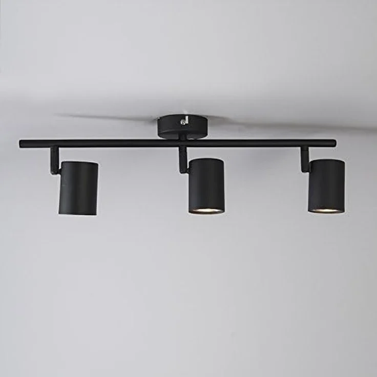 Qazqa LED Aufbaustrahler Jeana, ohne Leuchtmittel, GU10, Schwarz, Modern, Stahl, 3-flammig – Bild 4