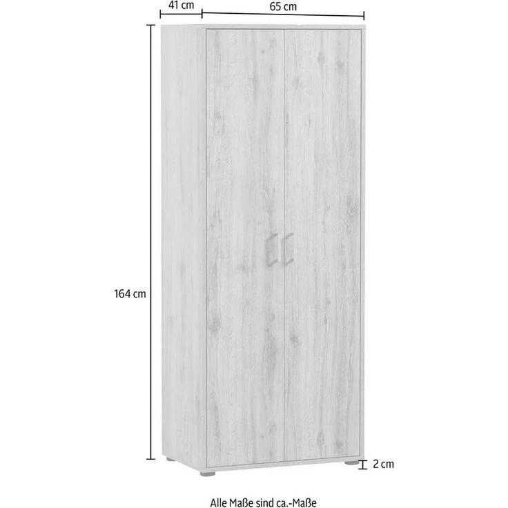 welltime Aktenschrank Baku Stauraumschrank, 65x163 cm, Türen mit Soft-Close-Funktion – Bild 3