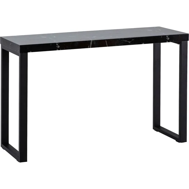 Konsolentisch Marmor-Optik Schwarz Hochglanz 120x40x76 cm Design Anrichte Flu...