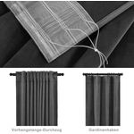 Woltu Vorhang (2 St), Multifunktionsband, verdunkelnd, mit Kräuselband blickdicht 300g/m²