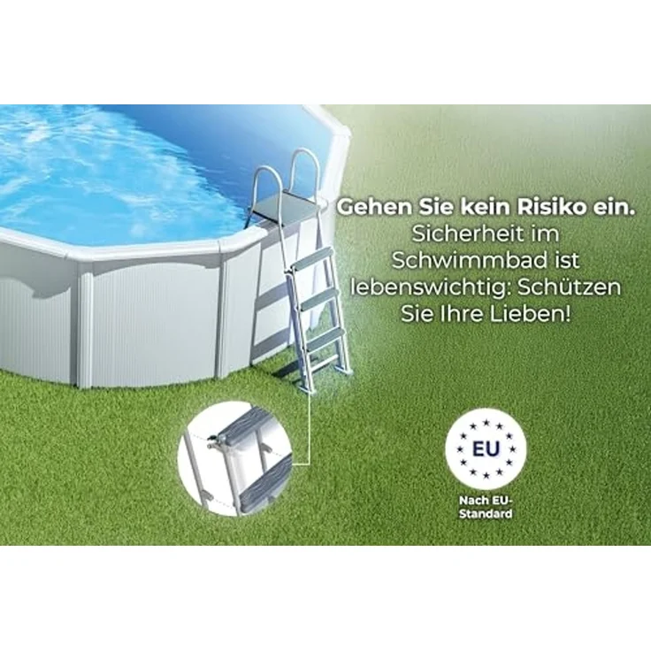 SwimFun Stahlwandpool rund Ø550 × H132 cm – Familienpool Komplett-Set – Bild 7