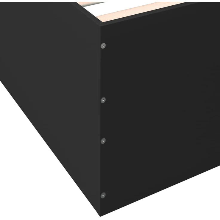 vidaXL Bettgestell Schwarz 200x200 cm Holzwerkstoff 3280896 – Bild 8