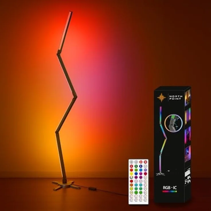 Northpoint LED Stehlampe RGB Faltbar Digitale LEDs 178cm hoch Wandleuchte Musik Timer – Bild 1