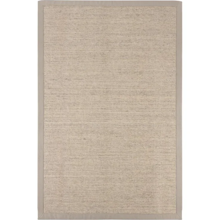 Sisal-Teppich | Latex-Rücken | Echte Naturfasern | Breite Bordüre | Marble / 200x200 cm