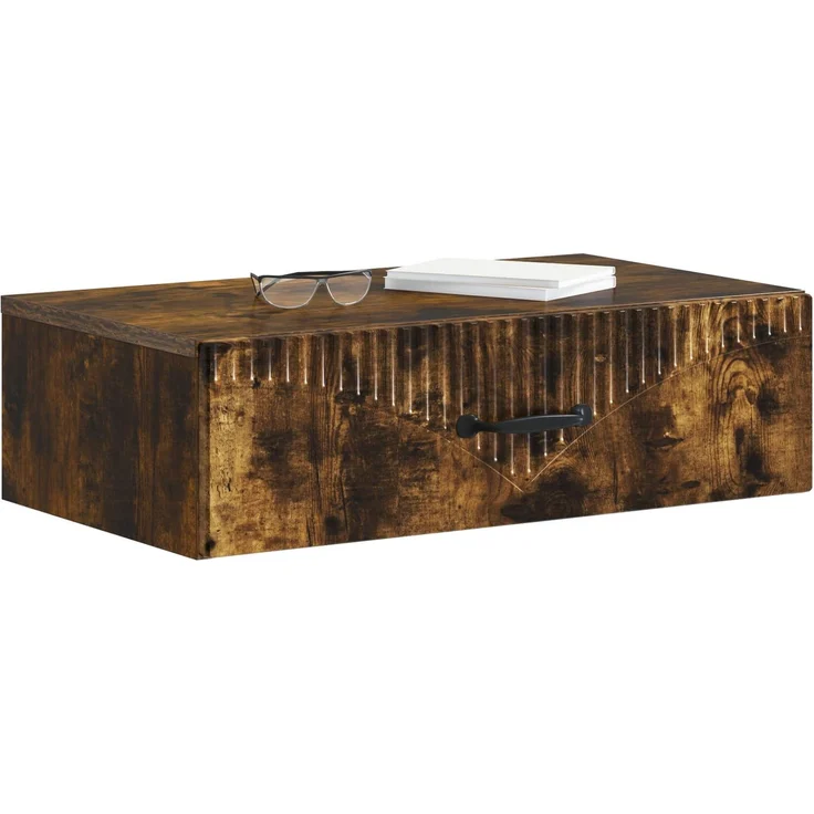 vidaXL Wandmontierter Beistelltisch Geräucherte Eiche Holzwerkstoff 899000 – Bild 2