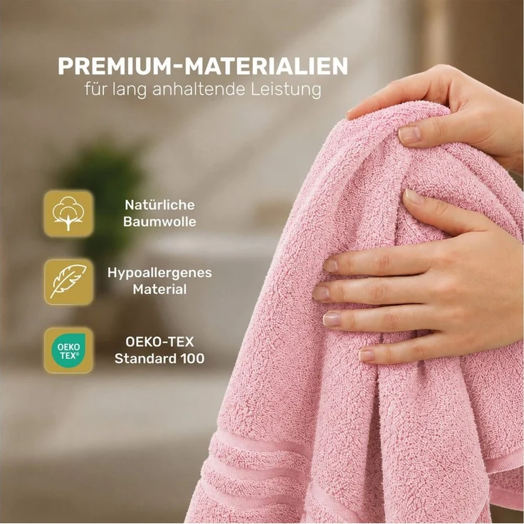 Lavea Handtücher 8er Handtuch Set 50x100 cm, Sporthandtuch, Badetuch, (Frottierserie Elena), Saugstarke & weiche Gästetücher, Handtuch Set – Bild 3