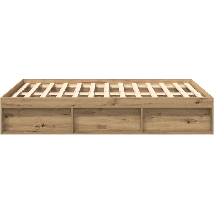 vidaXL Bettgestell ohne Matratze Artisan-Eiche 120x200cm Holzwerkstoff 3328835 – Bild 5
