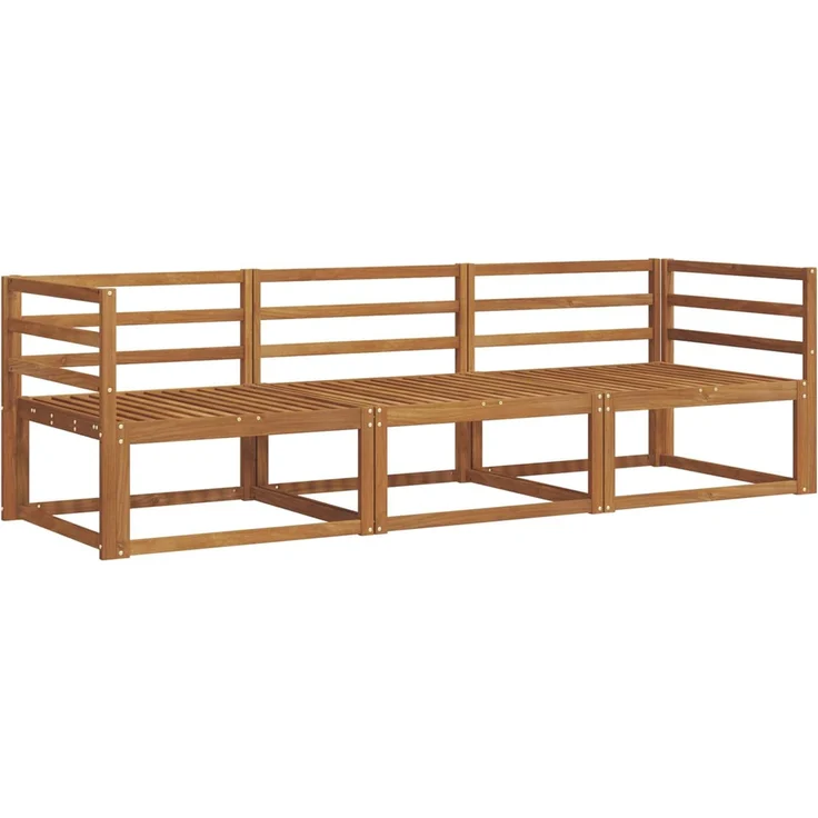 vidaXL Outdoor-Sofagarnitur 3 stk. 3-Sitzer Natur Massivholz Akazie 3367107 – Bild 2