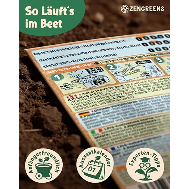 ZenGreens® - Bio Kohlgemüsesamen im 12er Set - 12 Kohl Gemüse Samen für den einfachen Anbau im Garten, Balkon oder Hochbeet - Pflanzensamen - Saatgut – Bild 9