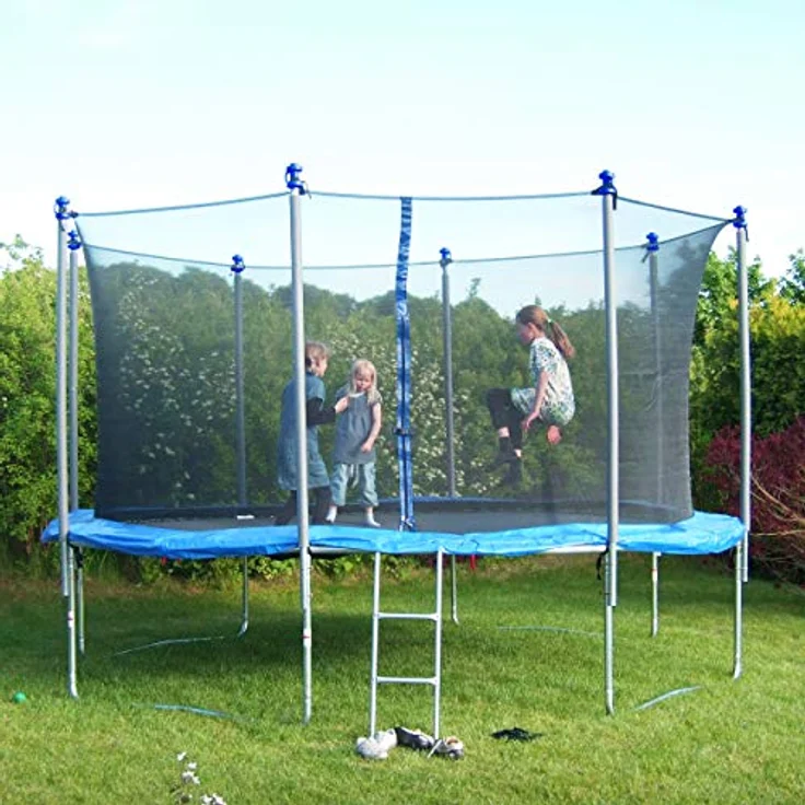 ONVAYA® Trampolin Endkappen | Set mit 8 Pfostenkappen für die Netzstangen des Trampolins | blau – Bild 6