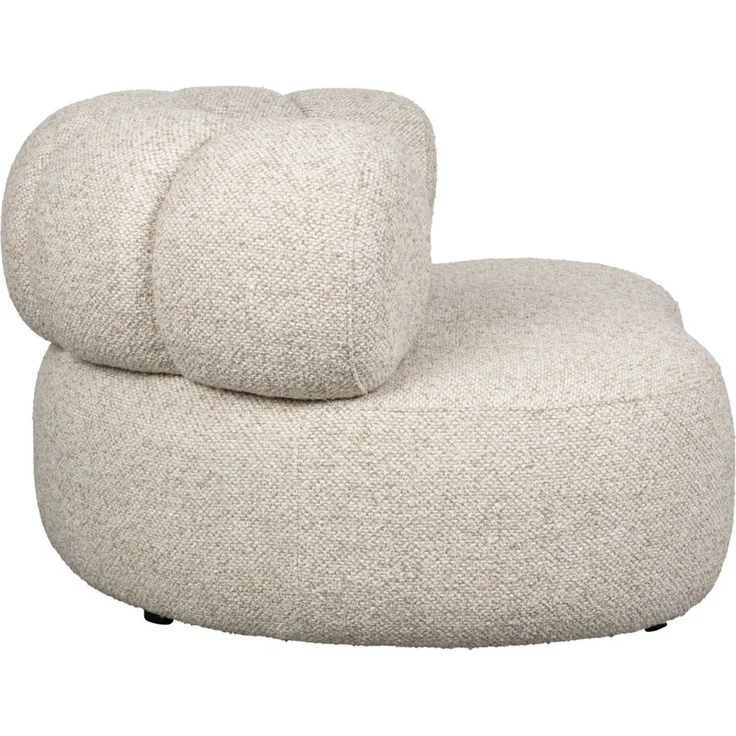 Loungesessel Duvane Beige mit Gummibaumholz-Gestell im Boho-Stil – Bild 6