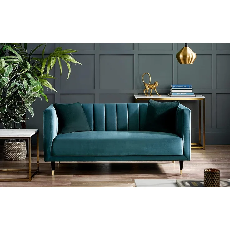 Julian Bowen Sofas, Blaugrün, 2 Sitzer – Bild 2