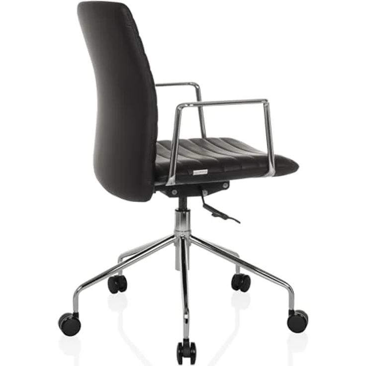 MID.YOU Drehstuhl, Schwarz, Drehstuhl aus Lederlook mit Armlehnen, 58x93 - 101x59 cm – Bild 6