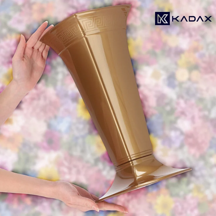 KADAX Fläschchen Grab Grabvase für Friedhof Kunststoff für Blumen 39cm – Bild 4