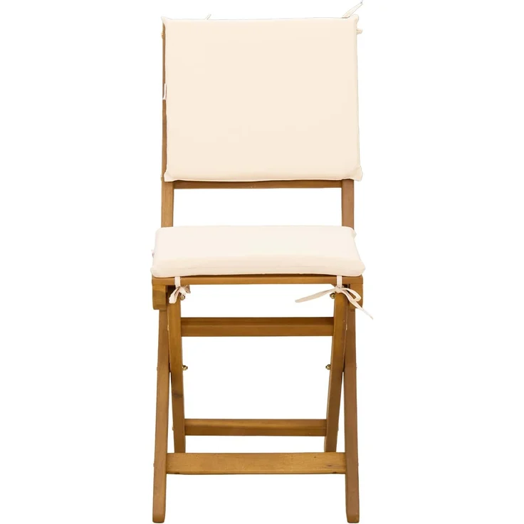 vidaXL Außen Bistro-Stühle 8 stk. Cremeweiß Massivholz Akazie 3416294 – Bild 6