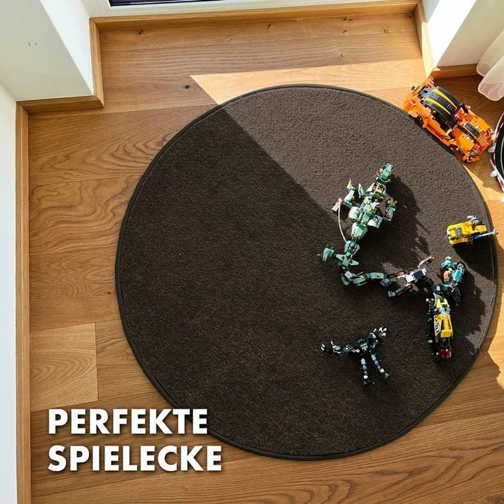 Kubus Kinderteppich Turtle, Individuell einsetzbar, Rund, Verschiedene Größen und Farben – Bild 2