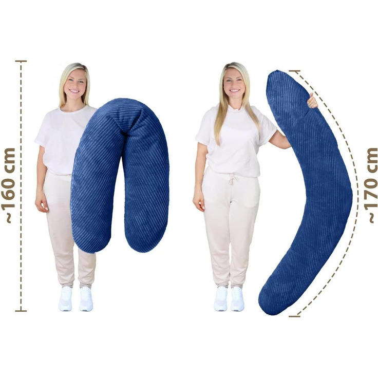 Amilian Stillkissenbezug 170 cm - Kissenbezug für Schwangerschaftskissen, Seitenschläferkissen, weicher und pflegeleichter Bezug - ideal als Ersatzbezug – Bild 2