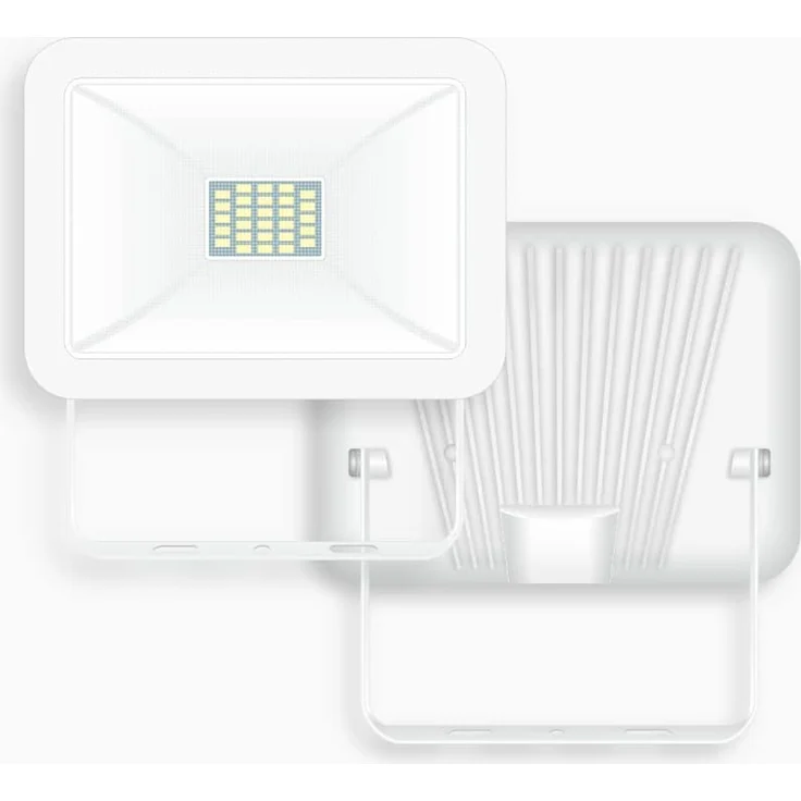 LED Flutlichtstrahler Aluminium Weiß Sicherheitsglas, 10 Watt, IP54 – Bild 4