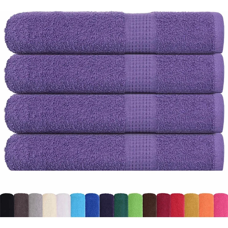 vidaXL Handtücher FROGN 4 Stk. Lila 100x200 cm 360 g/m² 136891 – Bild 2