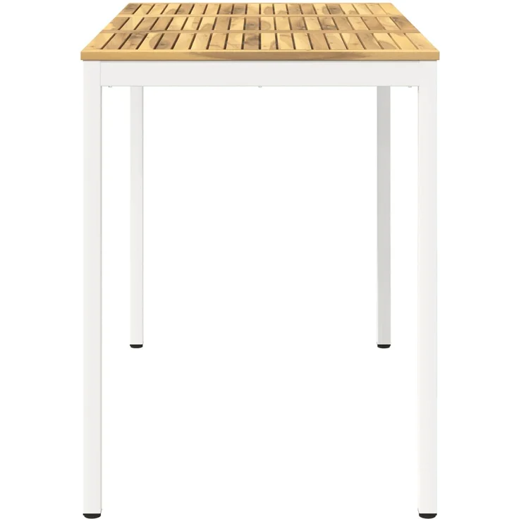 vidaXL Gartenbar-Tisch NAARDEN Weiß gewaschen 141 x 80,5 x 105 cm 901783 – Bild 4