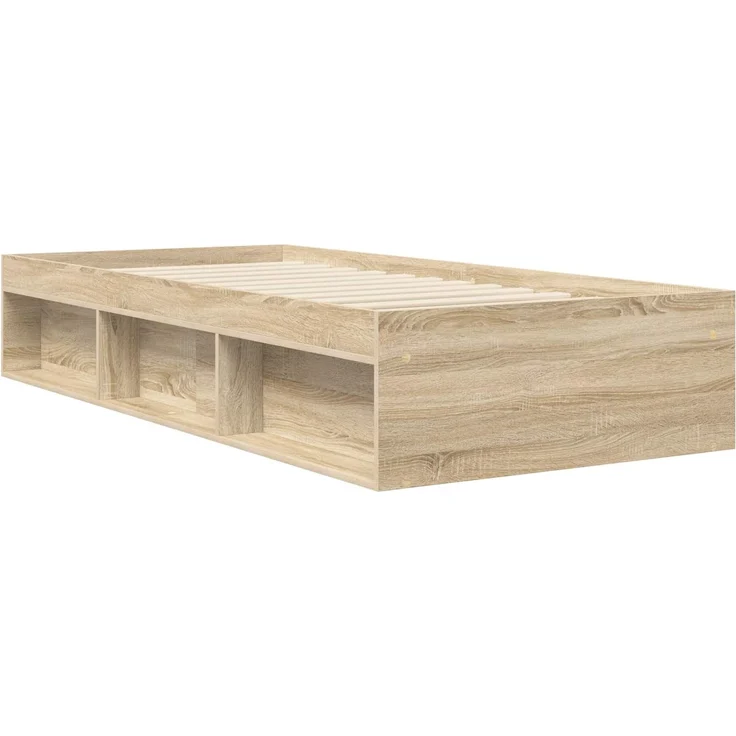 vidaXL Bettgestell mit Stauraum Sonoma-Eiche 80 x 200 cm Holzwerkstoff 3429518 – Bild 3