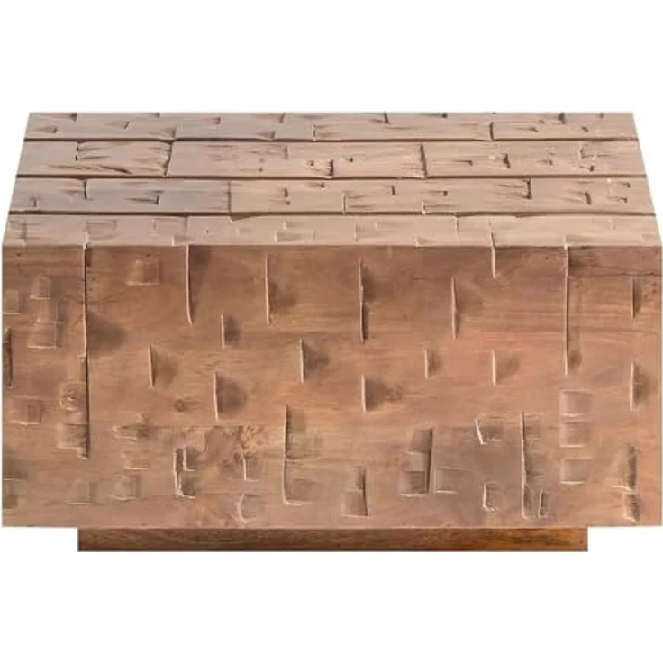 Couchtisch Otara 70x70 aus Mangoholz | Rustikaler Wohnzimmertisch – Bild 3