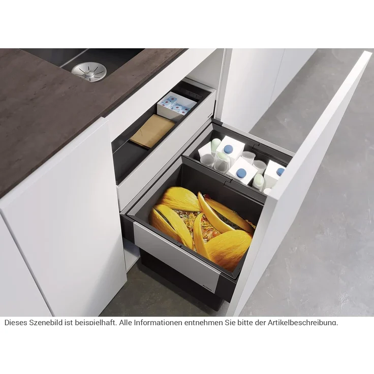 BLANCO 526208 SELECT II 60/2 ORGA Abfallsystem 49 Liter (1x 30 u. 1x 19) für 60 cm Schrankbreite / Frontanbindung – Bild 3