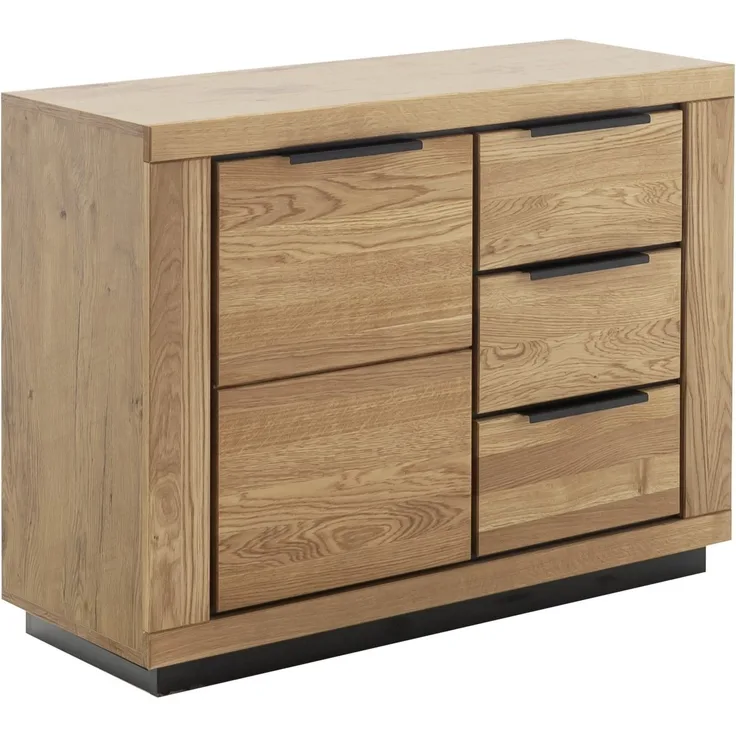 Kommode >GRENO< in Wildeiche geölt, Wildeiche teilmassiv - 107x80x40cm (BxHxT)